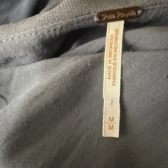 Free People Grey Floral Handkerchief Hem Slip Dress Womens Medium Boho Summer - Picture 6 of 9